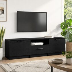 Functional Black TV Cabinet for Practical Home Use