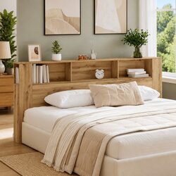 Functional Headboard Cabinet for Space Optimization