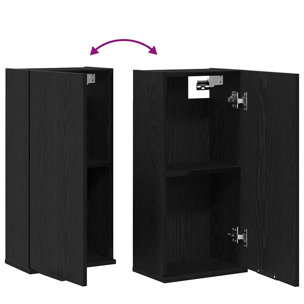 Wall-mounted Bathroom Cabinet Engineered Wood 32 x 20 x 67 cm Black Oak