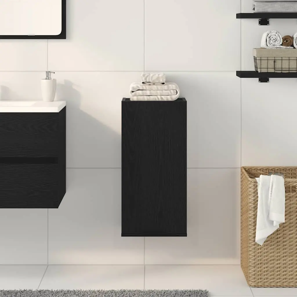 Wall-mounted Bathroom Cabinet Engineered Wood 32 x 20 x 67 cm Black Oak