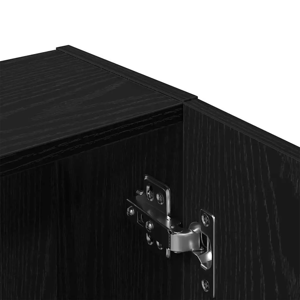 Wall-mounted Bathroom Cabinet Engineered Wood 32 x 20 x 67 cm Black Oak