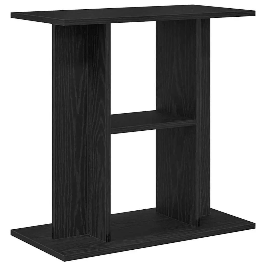 Aquarium Stand 3-Tier Fish Tank Display Cabinet Black Oak Storage Furniture