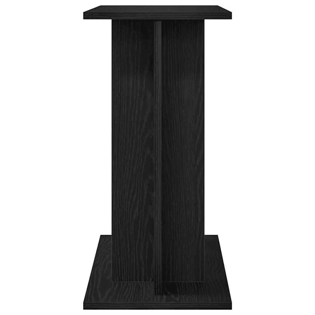 Aquarium Stand 3-Tier Fish Tank Display Cabinet Black Oak Storage Furniture