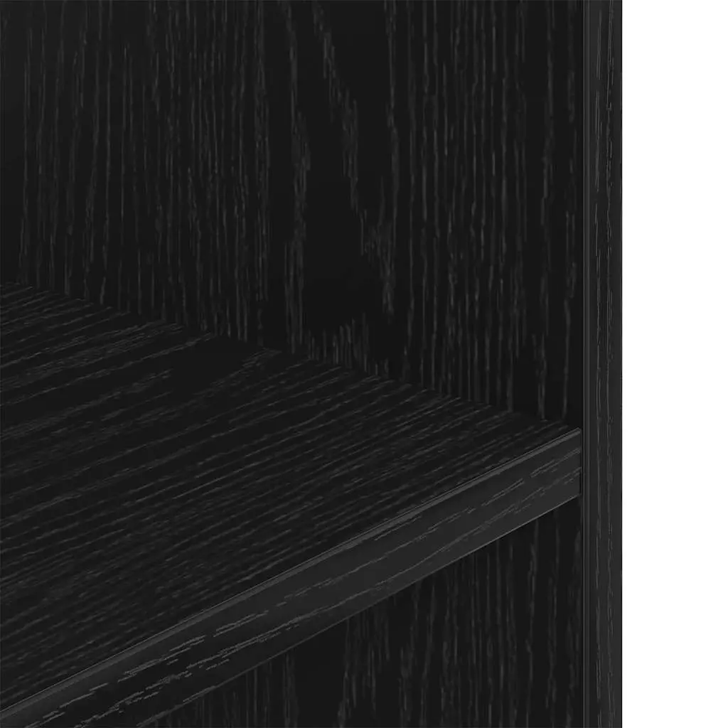 Aquarium Stand 3-Tier Fish Tank Display Cabinet Black Oak Storage Furniture