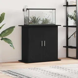 Practical Black Oak Stand for Your Aquarium Needs