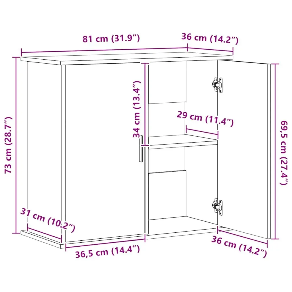 Aquarium Stand Fish Tank Cabinet Storage Black Oak Engineered Wood Display