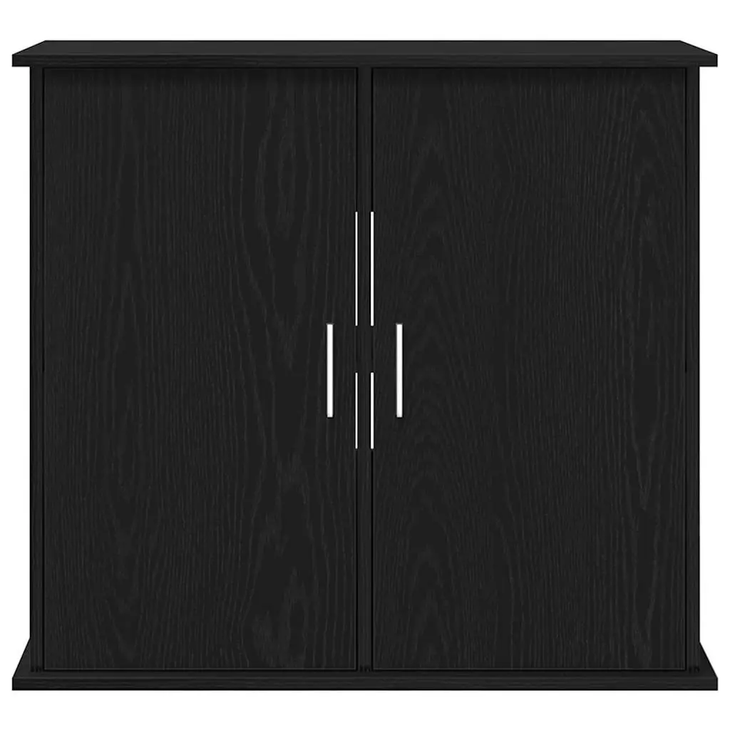 Aquarium Stand Fish Tank Cabinet Storage Black Oak Engineered Wood Display