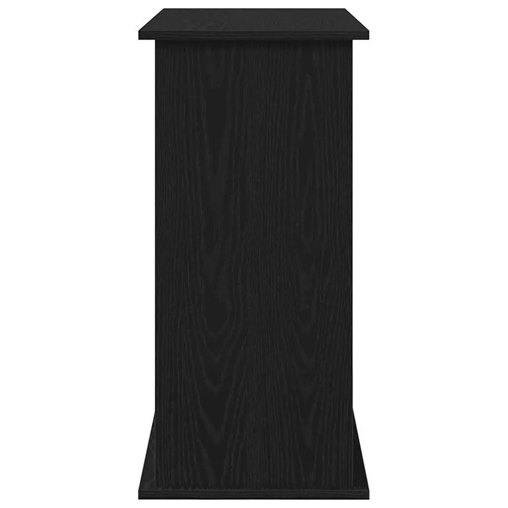 Aquarium Stand Fish Tank Cabinet Storage Black Oak Engineered Wood Display