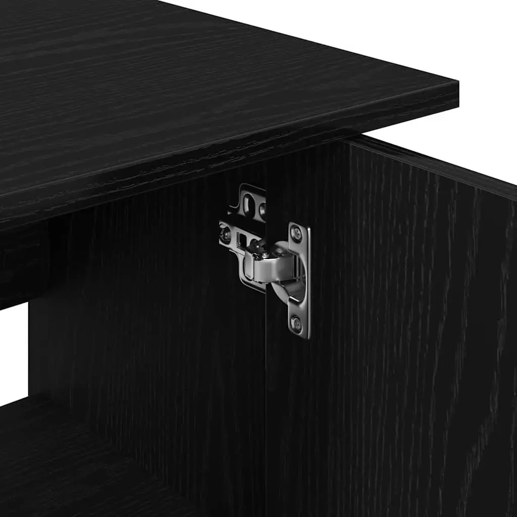 Aquarium Stand Fish Tank Cabinet Storage Black Oak Engineered Wood Display