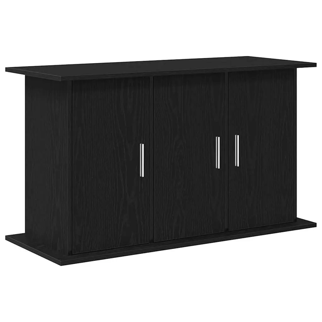 Aquarium Stand Engineered Wood Black Oak 101cm x 41cm x 58cm with Storage Compartments for Fish Tank