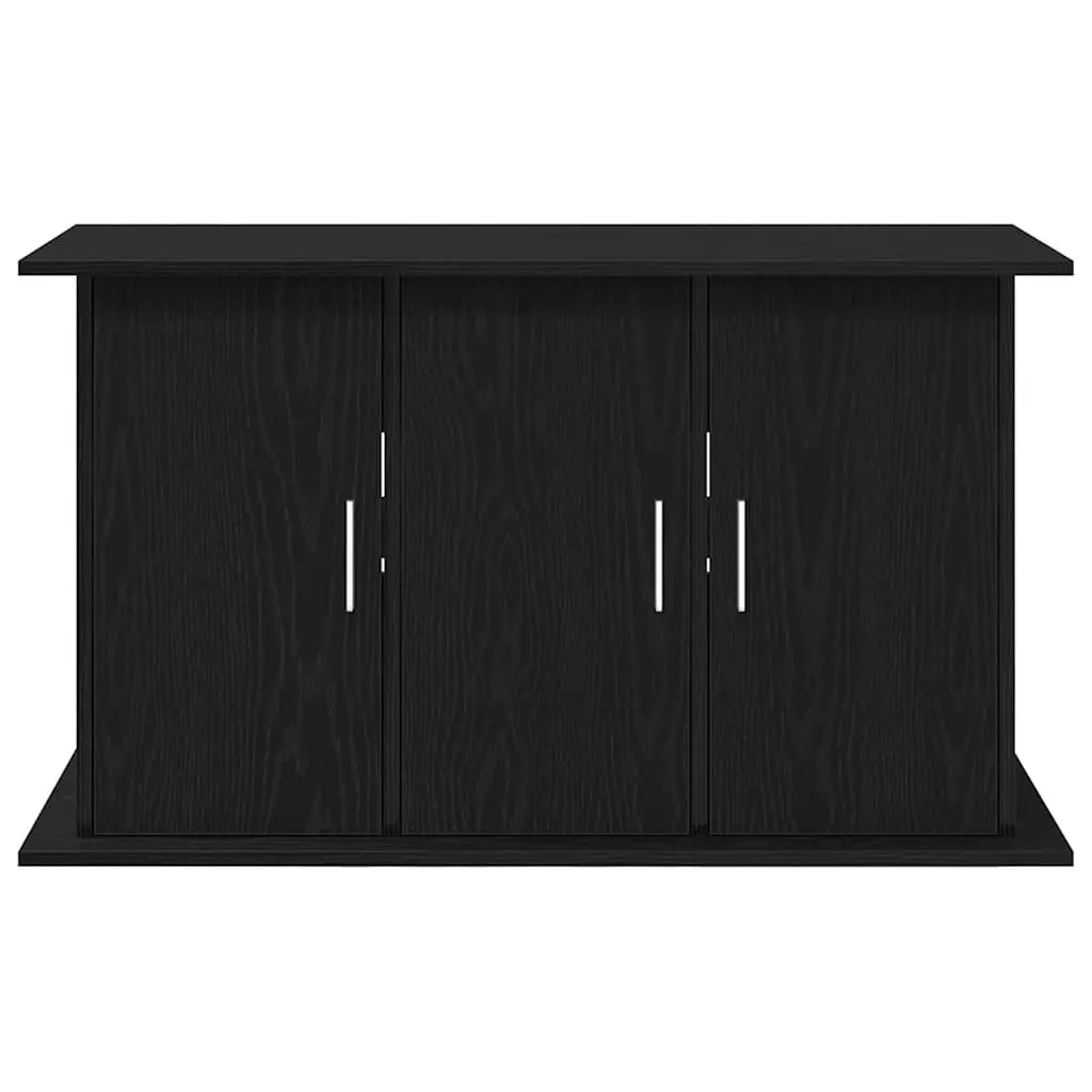 Aquarium Stand Engineered Wood Black Oak 101cm x 41cm x 58cm with Storage Compartments for Fish Tank