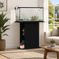 Aquarium Stand in Black Oak for Home Use