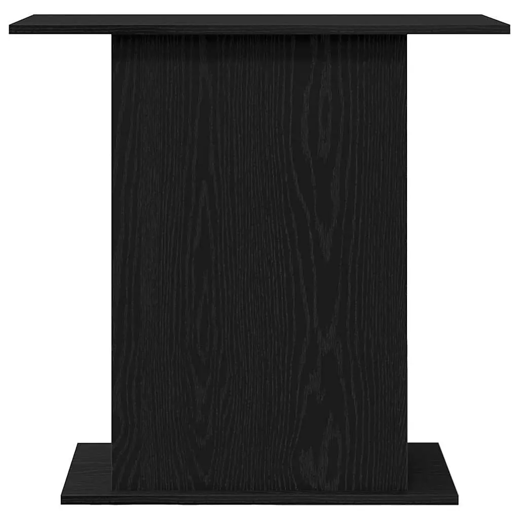 Aquarium Stand Engineered Wood Black Oak Storage Organizer 75W x 36D x 72.5H cm