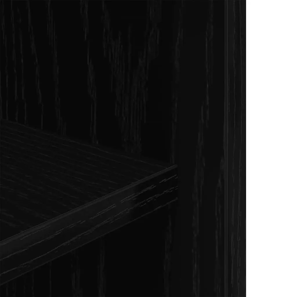 Aquarium Stand Engineered Wood Black Oak Storage Organizer 75W x 36D x 72.5H cm