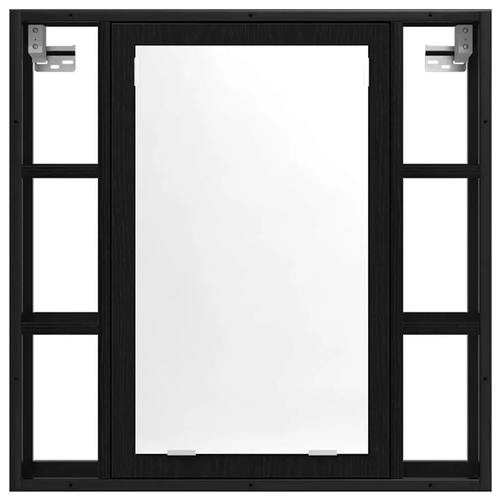 Bathroom Cabinet Wall-Mounted Engineered Wood 60x16x60cm Black