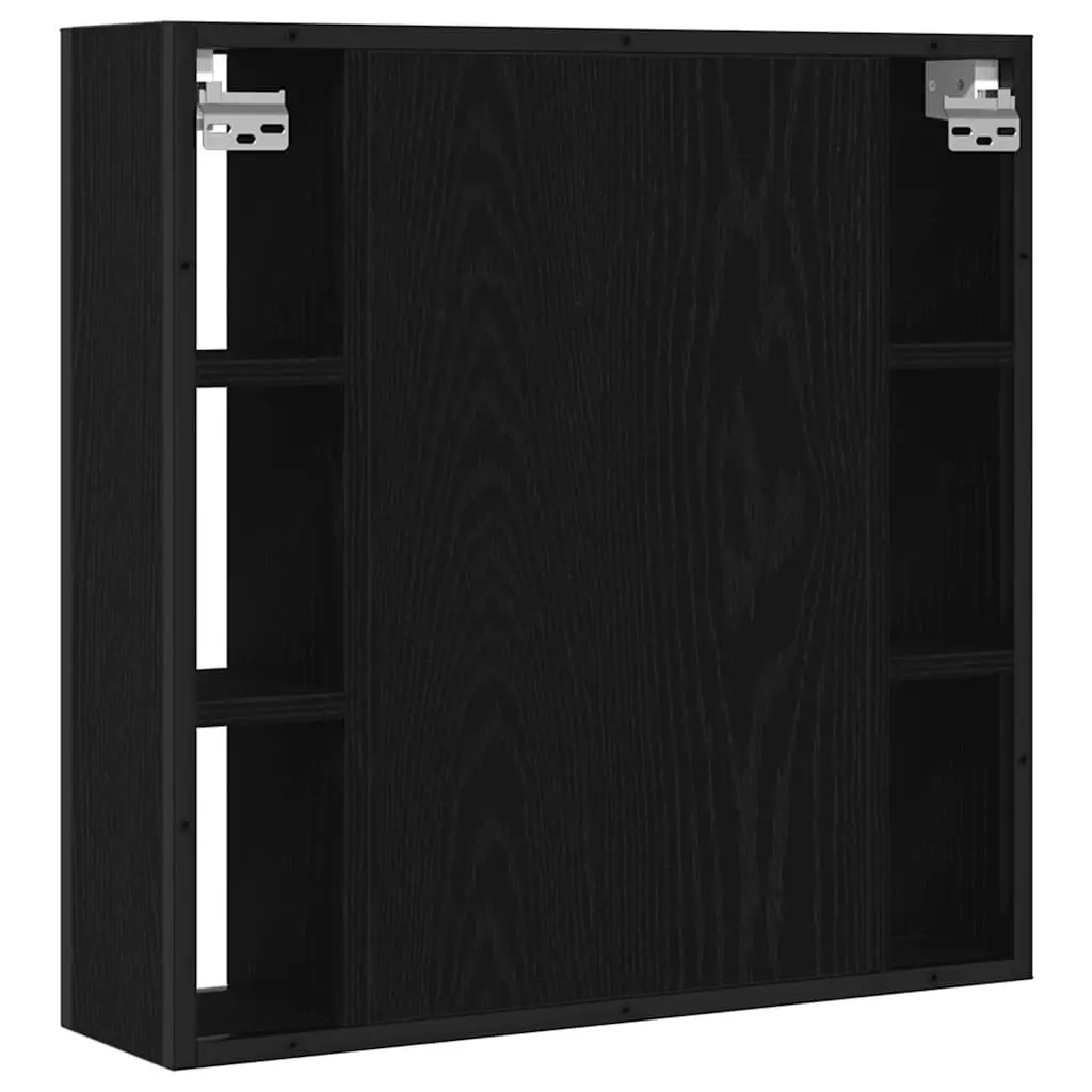 Bathroom Cabinet Wall-Mounted Engineered Wood 60x16x60cm Black