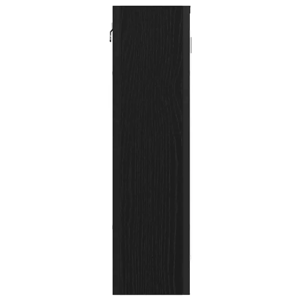 Bathroom Cabinet Wall-Mounted Engineered Wood 60x16x60cm Black
