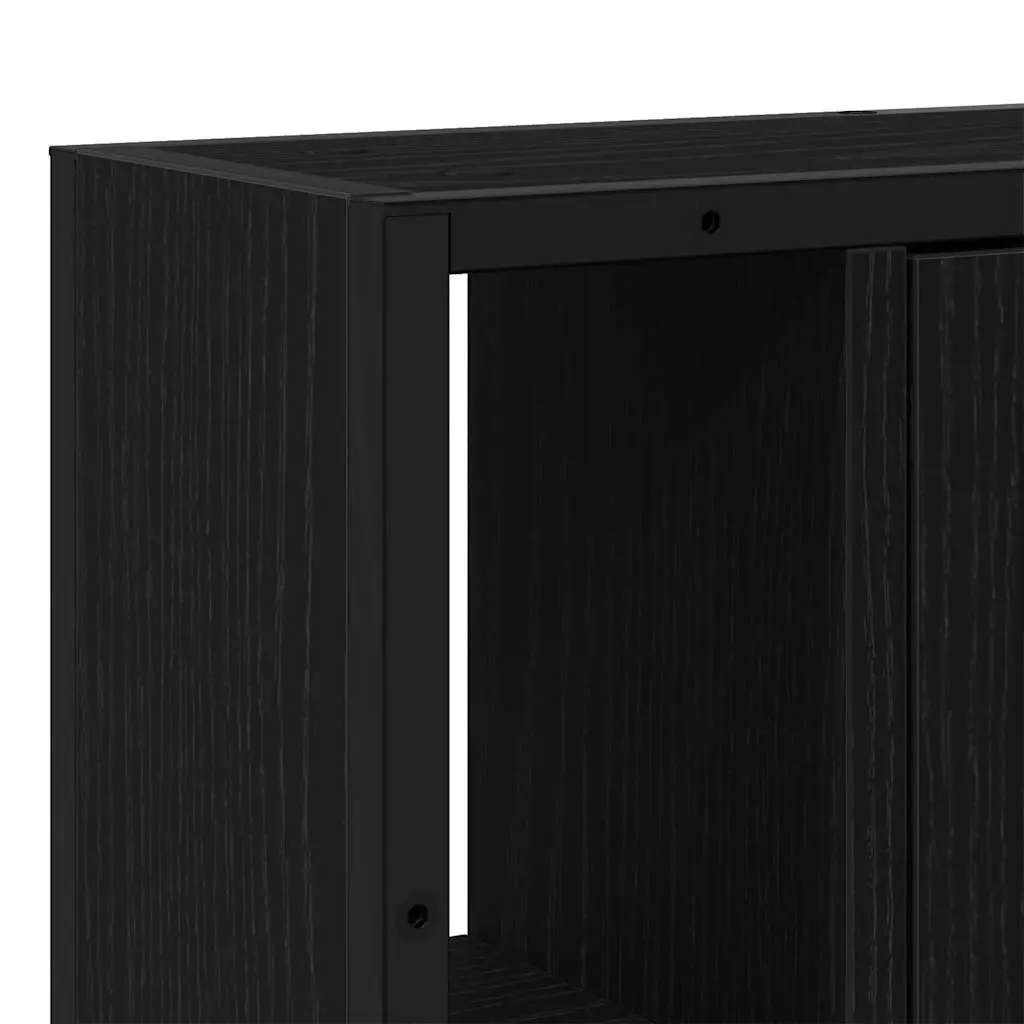 Bathroom Cabinet Wall-Mounted Engineered Wood 60x16x60cm Black