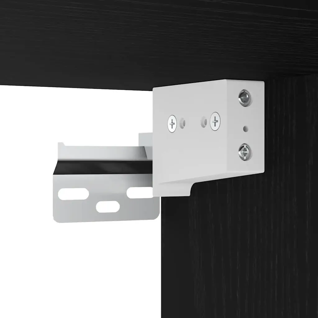Bathroom Cabinet Wall-Mounted Engineered Wood 60x16x60cm Black