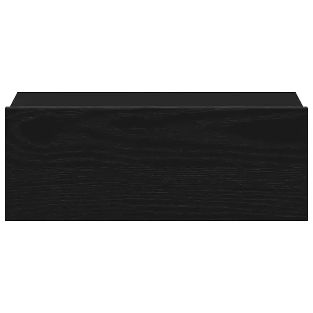Floating Nightstand Wall-Mounted Storage Brown Engineered Wood Compact 40x32x15cm