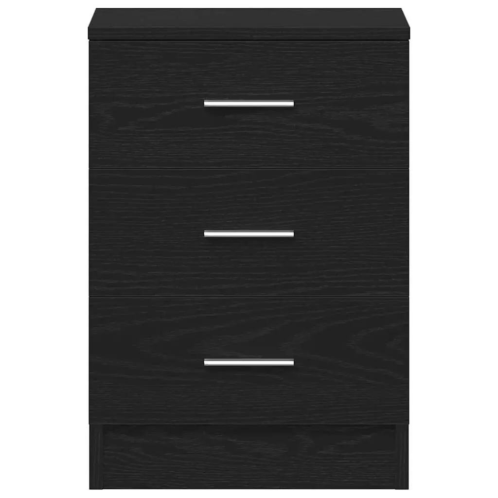 Black Oak Nightstand for Bedroom Use 38x35x55 cm