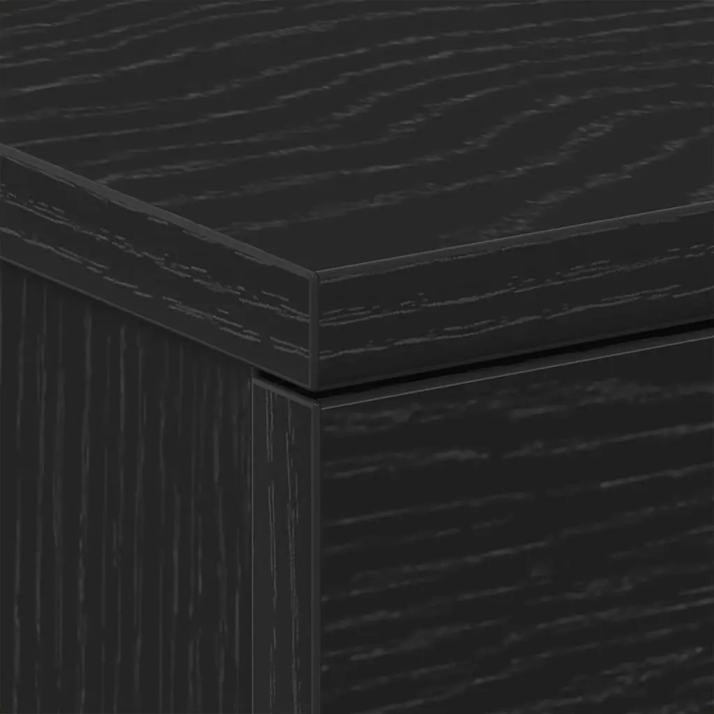 Black Oak Nightstand for Bedroom Use 38x35x55 cm