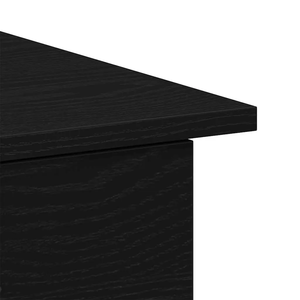 Engineered Wood Desk with Drawer Compact 100x50x76cm Black Modern Home Office