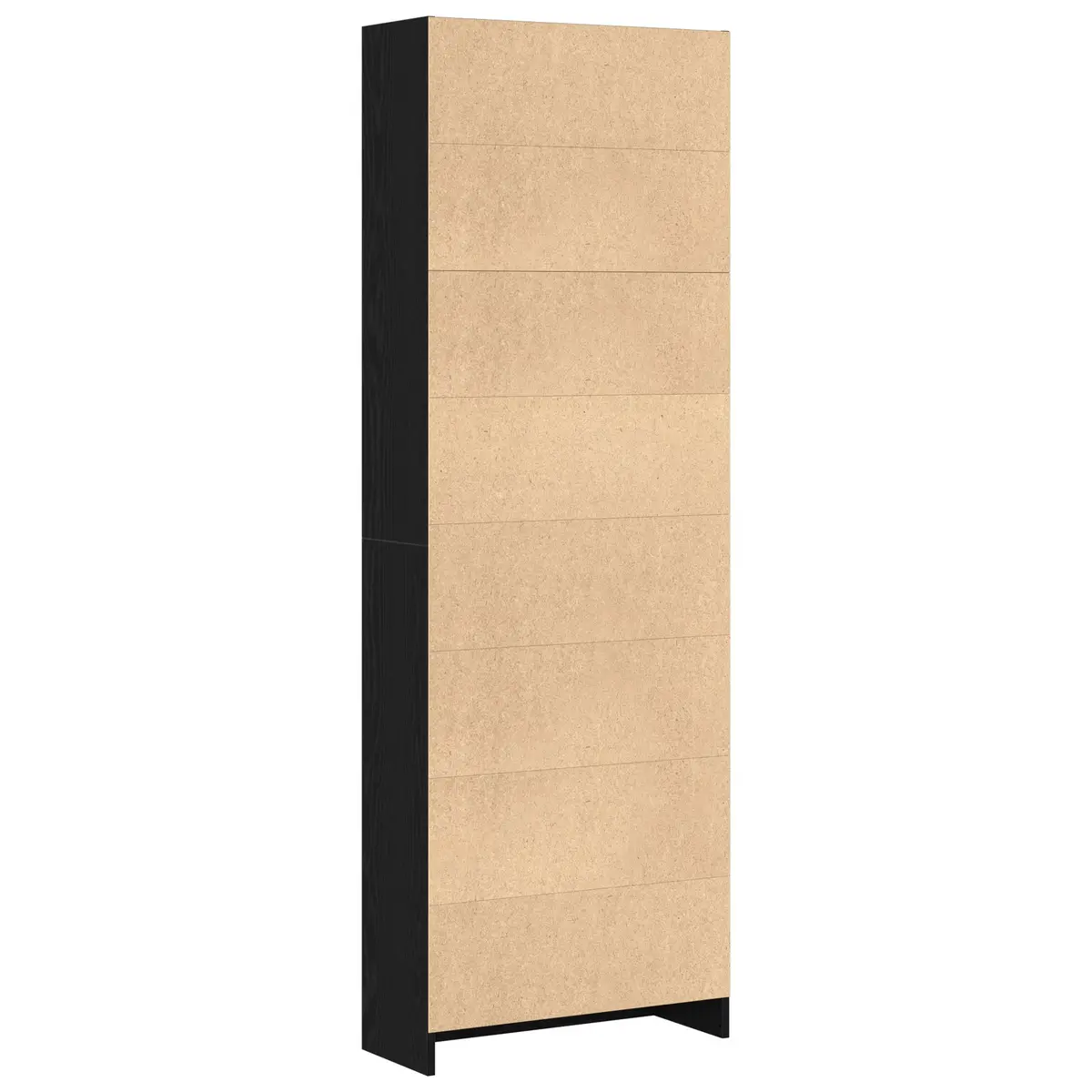 Bookshelf Engineered Wood Freestanding 60 x 24 x 176 cm Black Oak Modern Storage Unit