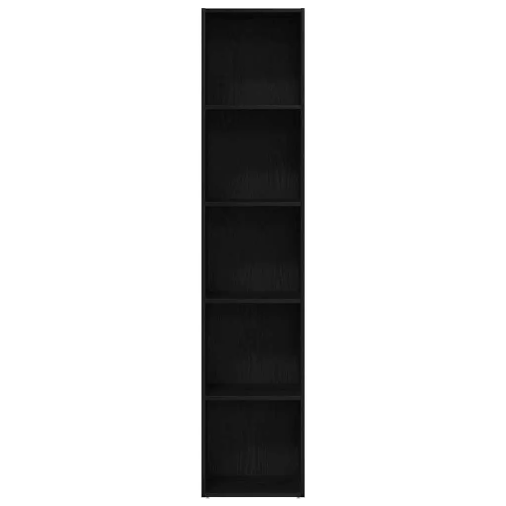 Book Cabinet Engineered Wood 40x30x189 cm Black Storage Shelving