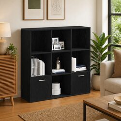 Practical Book Cabinet with 7 Compartments for Home Use