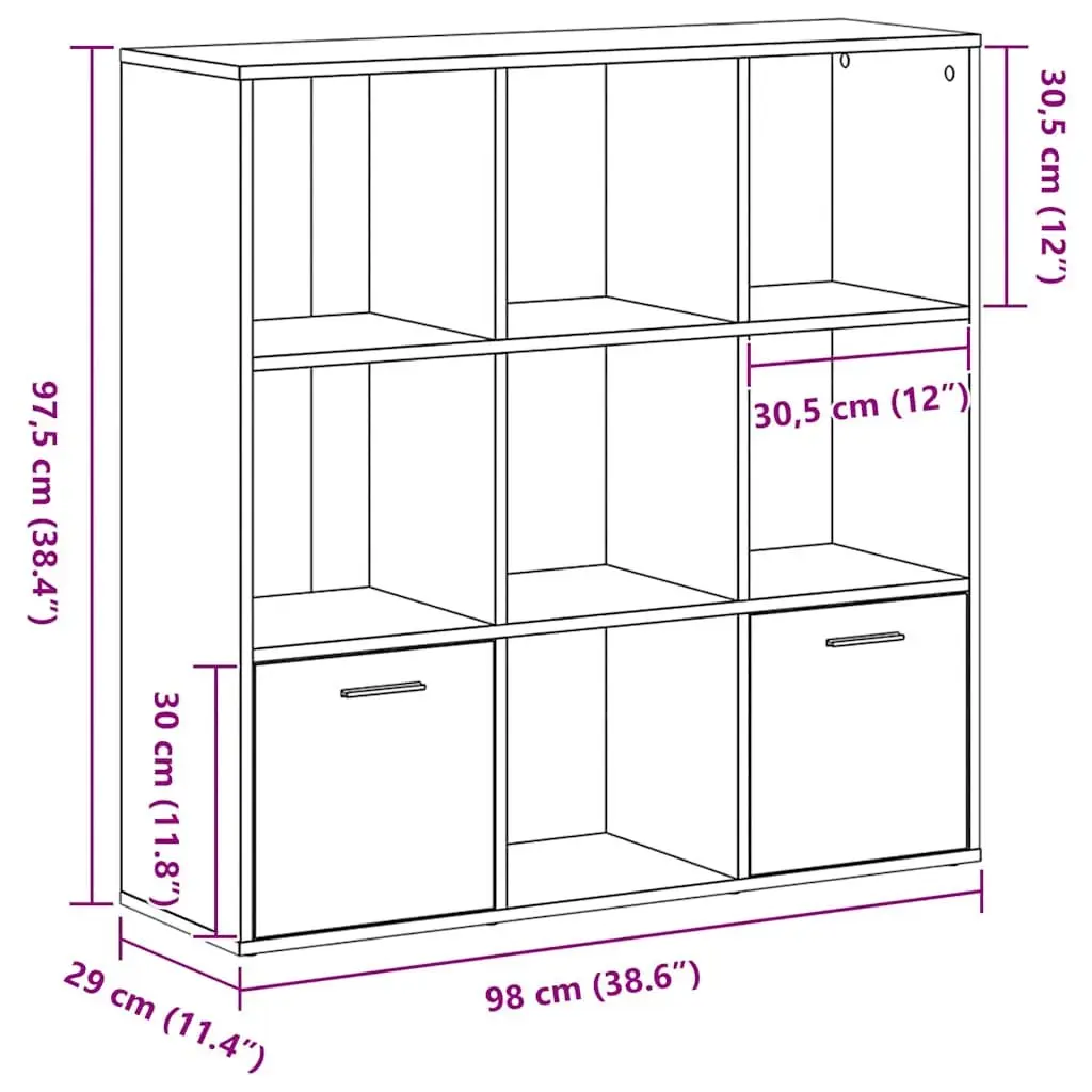 Book Cabinet with 7 Compartments for Home Use