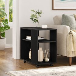 Black Oak Side Table for Multiple Uses