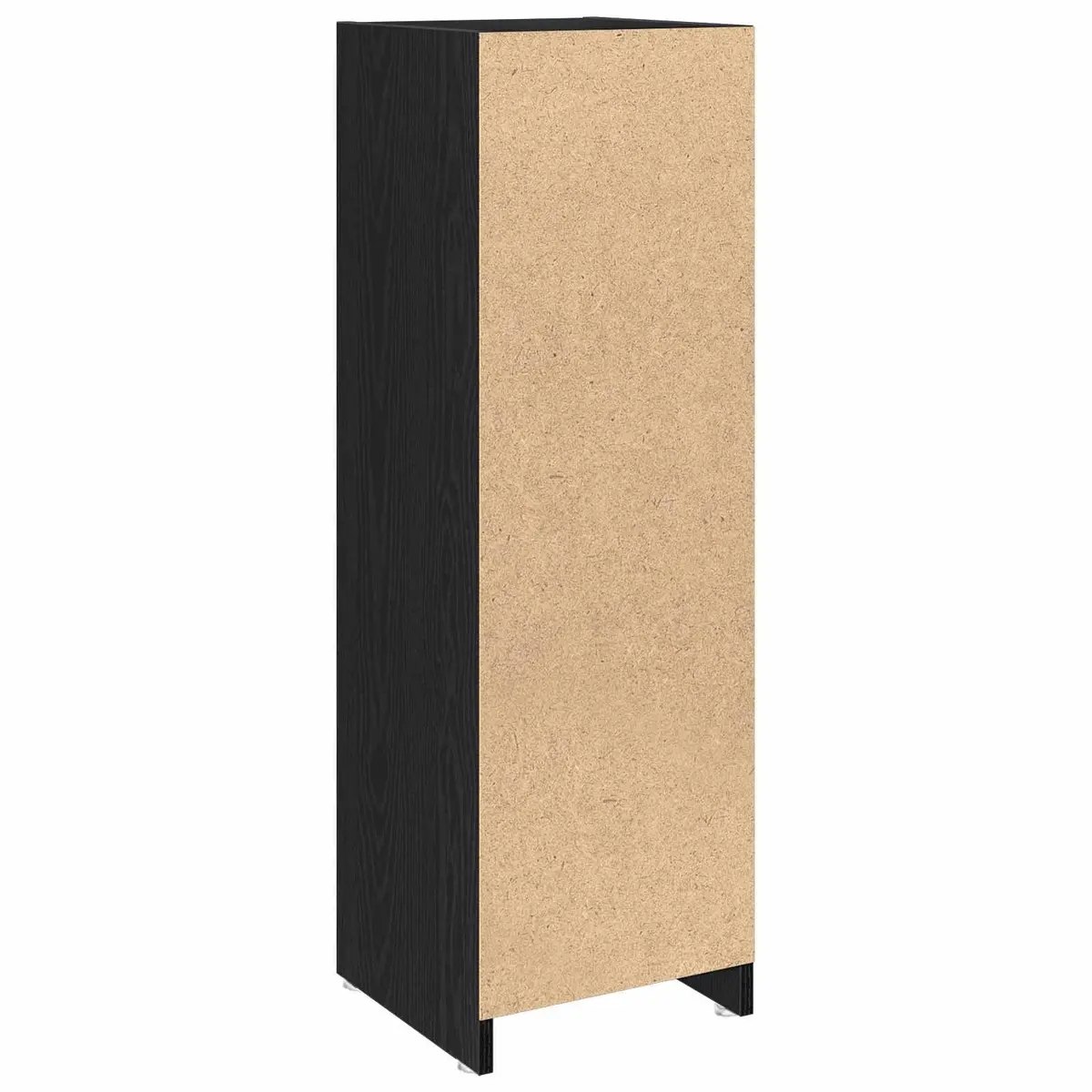 Bathroom Cabinet Engineered Wood 30 x 30 x 95 cm Black Oak Modern Storage Unit