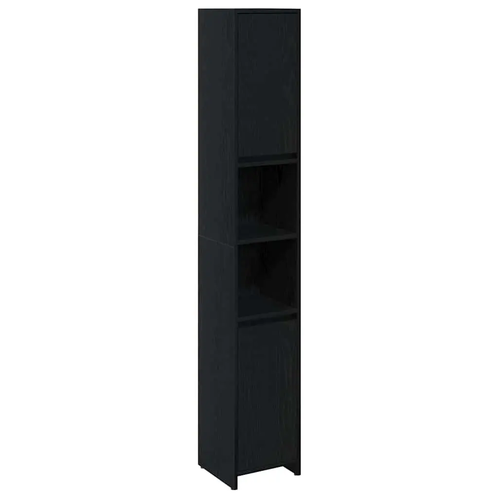 Black Oak Bathroom Vanity Cabinet 30x30x183.5cm