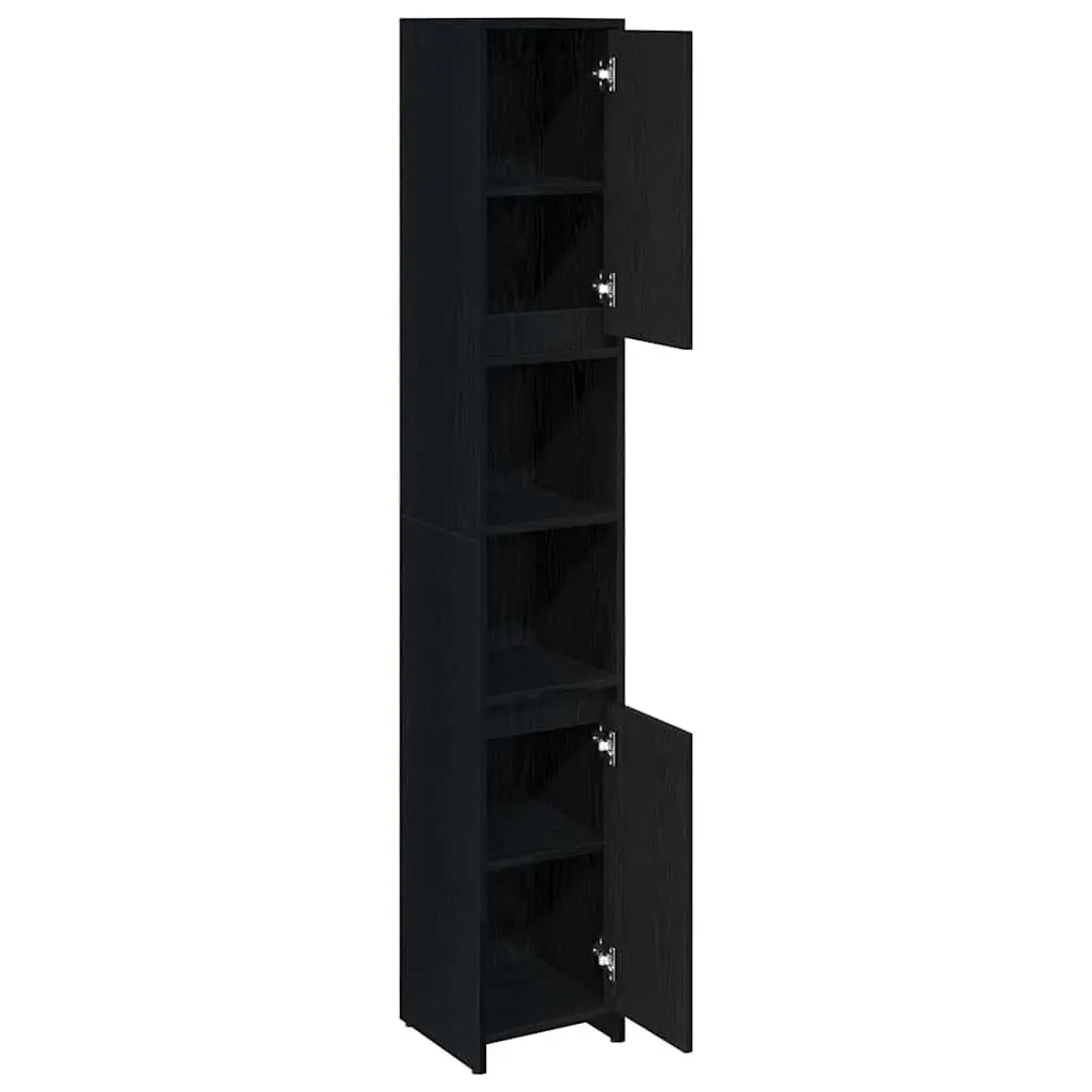 Black Oak Bathroom Vanity Cabinet 30x30x183.5cm