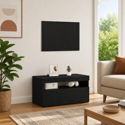 Practical Black Oak TV Cabinet for Everyday Use
