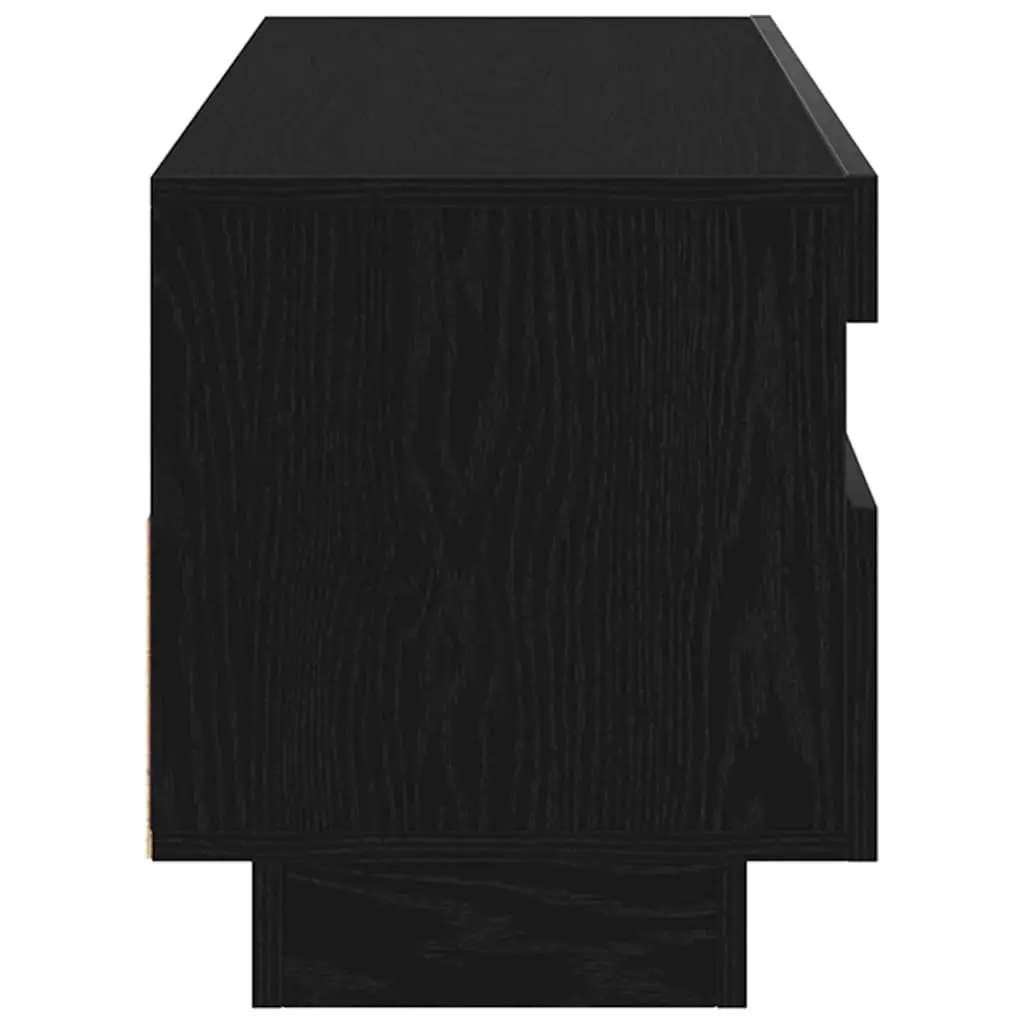 TV Cabinet Black Modern Entertainment Unit 80 x 35 x 40 cm Storage Shelves