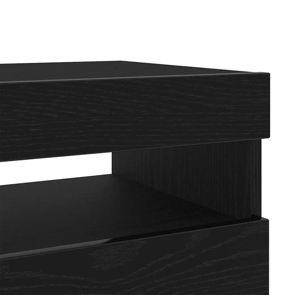 TV Cabinet Black Modern Entertainment Unit 80 x 35 x 40 cm Storage Shelves