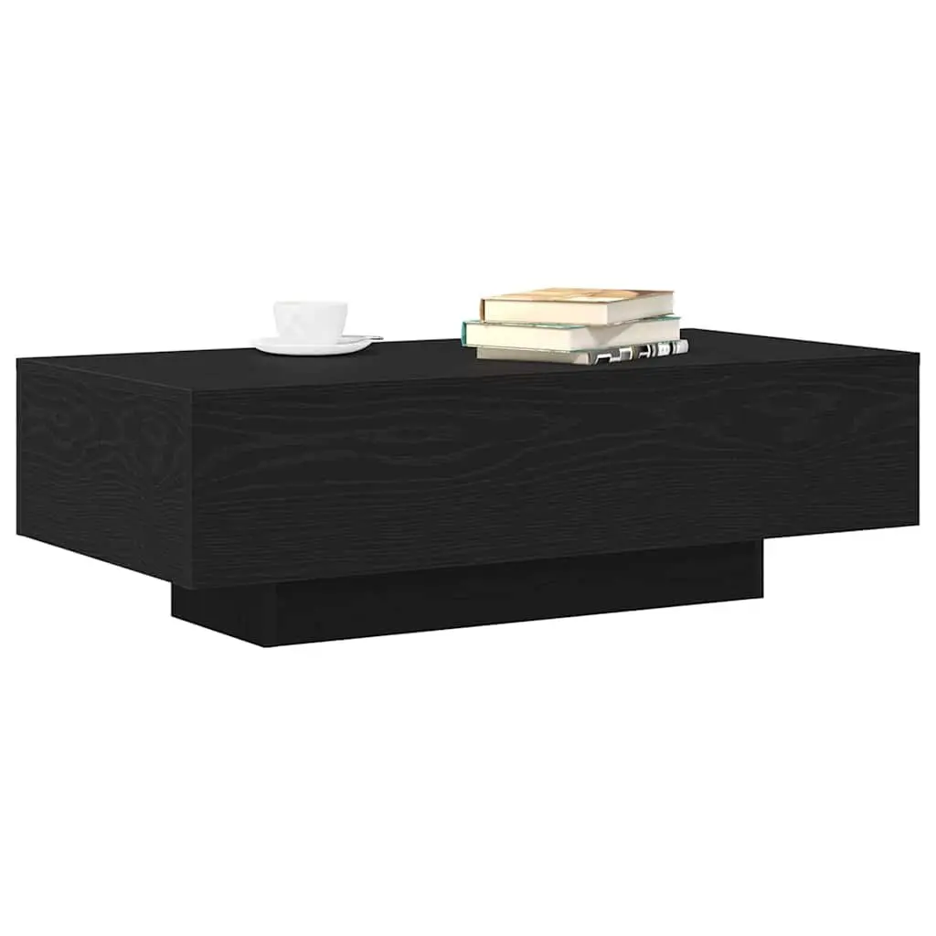 Coffee Table Black Modern Engineered Wood Lounge Accent Furniture Clean Lines