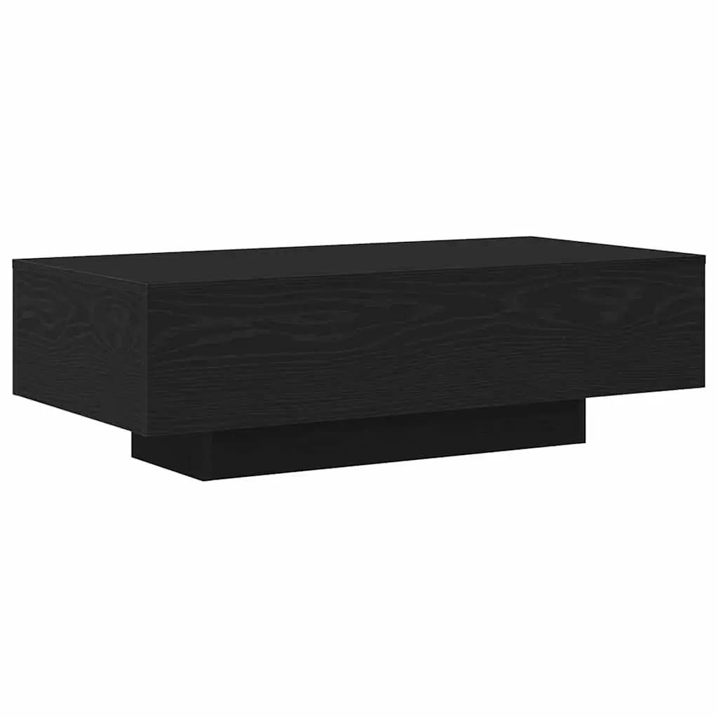 Coffee Table Black Modern Engineered Wood Lounge Accent Furniture Clean Lines
