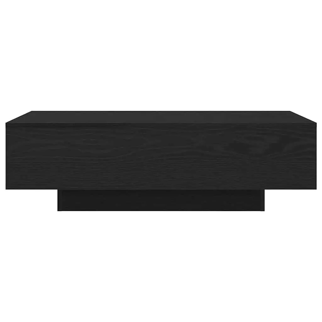 Coffee Table Black Modern Engineered Wood Lounge Accent Furniture Clean Lines