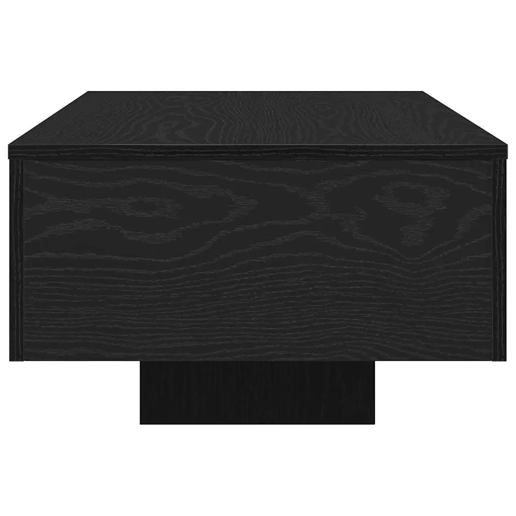 Coffee Table Black Modern Engineered Wood Lounge Accent Furniture Clean Lines