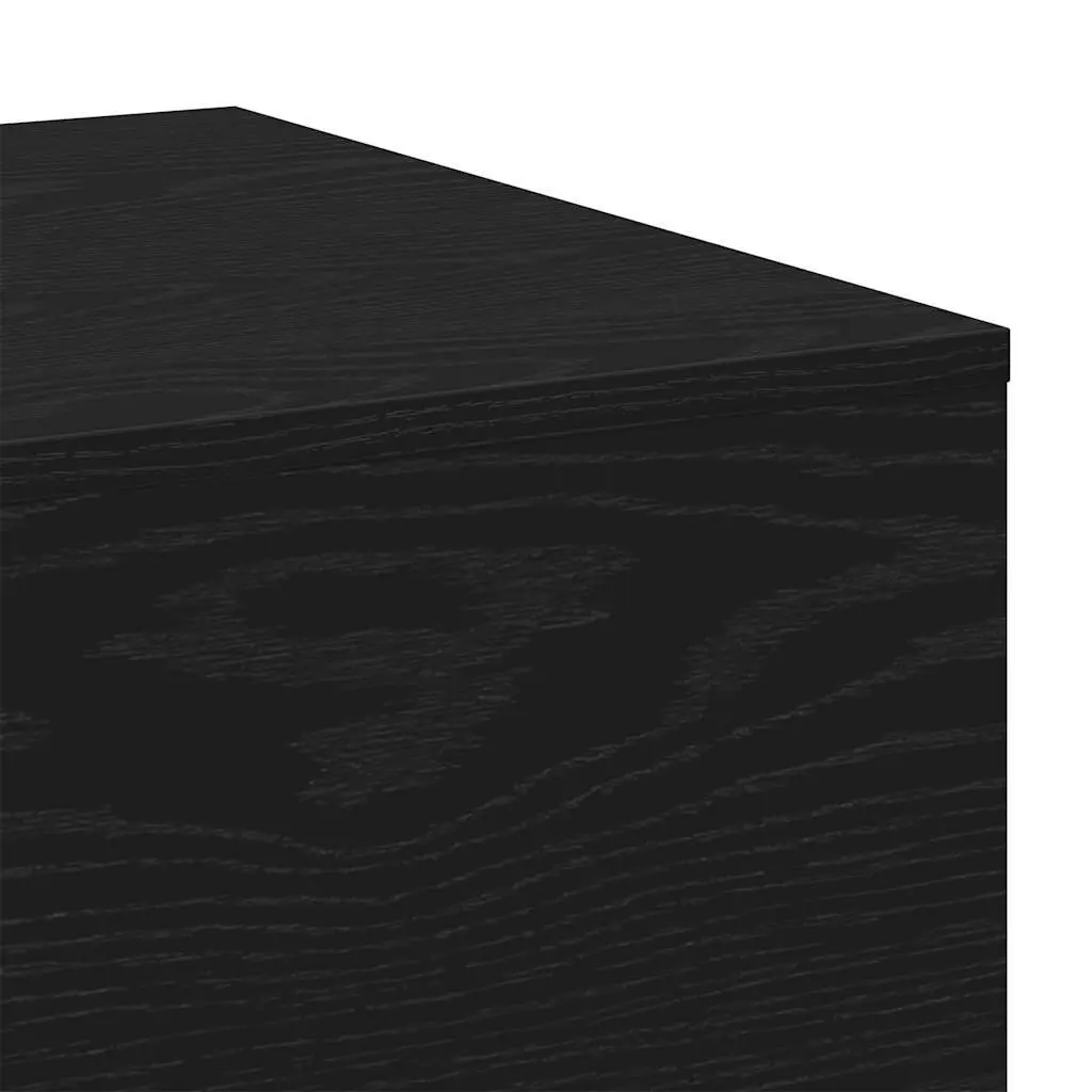 Coffee Table Black Modern Engineered Wood Lounge Accent Furniture Clean Lines