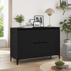 Versatile Black Sideboard Storage Cabinet for Home Use 104cm