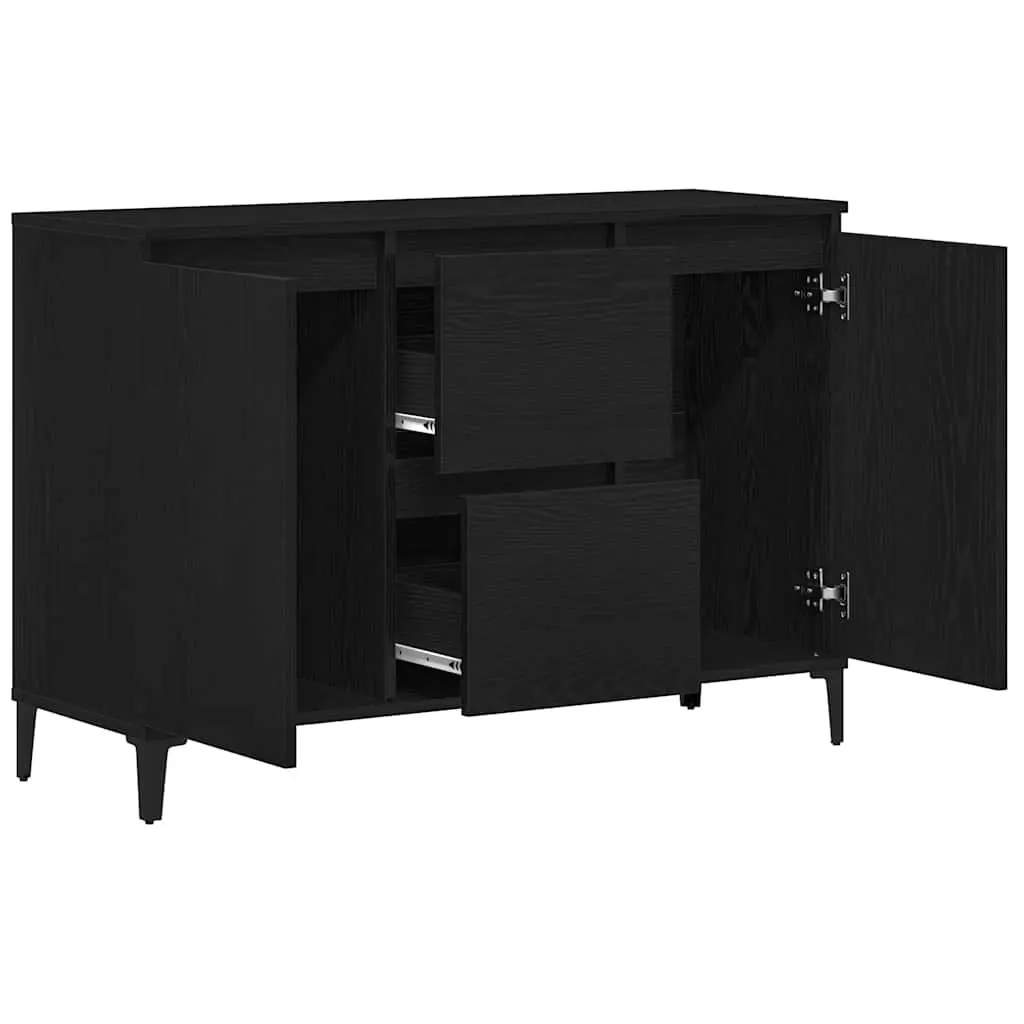 Engineered Wood Sideboard Storage Cabinet 104cm Black