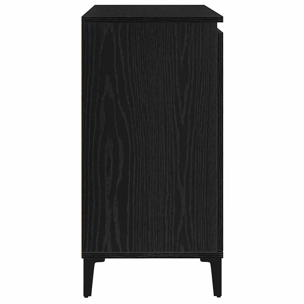 Engineered Wood Sideboard Storage Cabinet 104cm Black