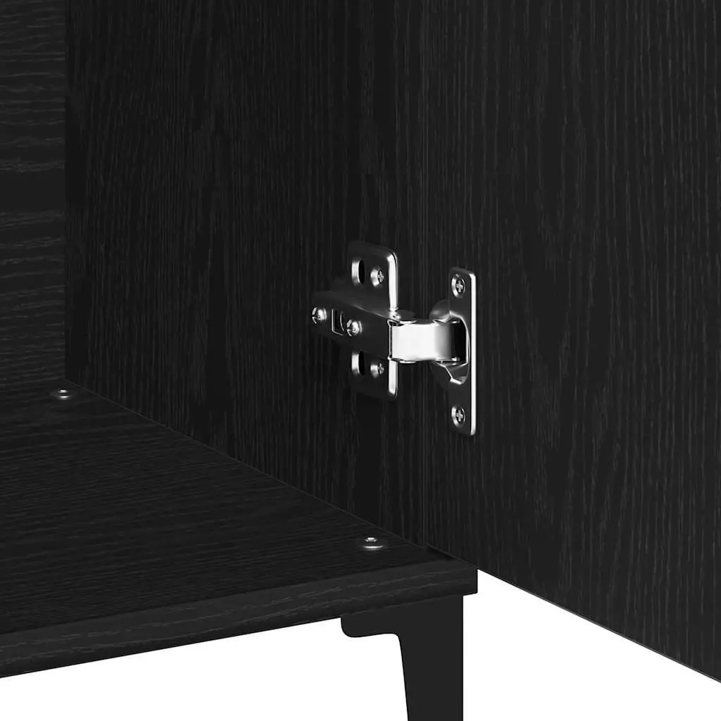 Engineered Wood Sideboard Storage Cabinet 104cm Black