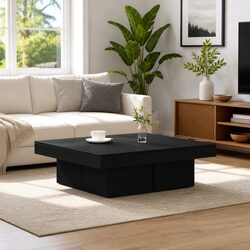Versatile Black Oak Coffee Table for Everyday Use