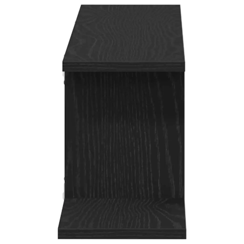 Wall-mounted Shelf Engineered Wood 125cm Black Glossy