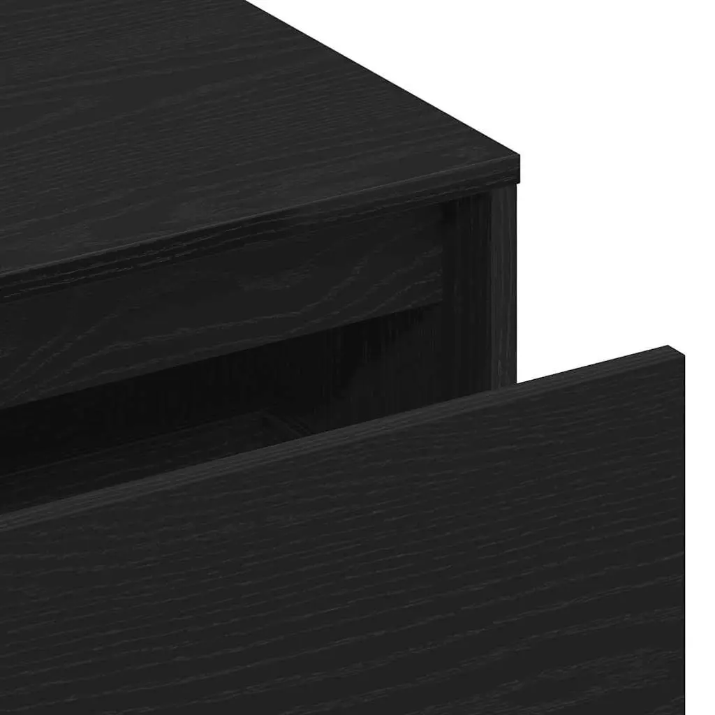Hall Bench Engineered Wood Compact 80x40x45cm Black Oak
